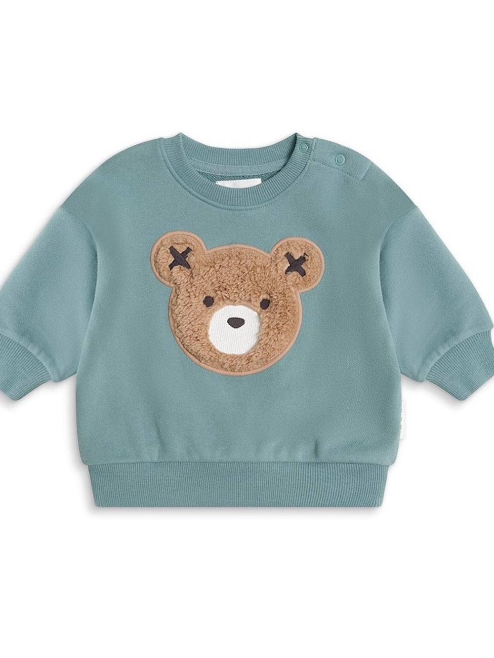 NWT Huxbaby Furry Huxbear Sweatshirt Green Granite